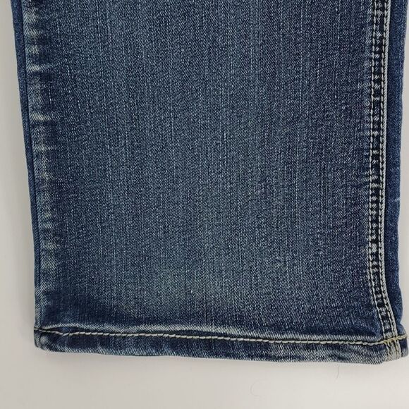 Revolt blue jeans, size 12, bling..Light distressed. Y2K Enbrodery. - Picture 6 of 11